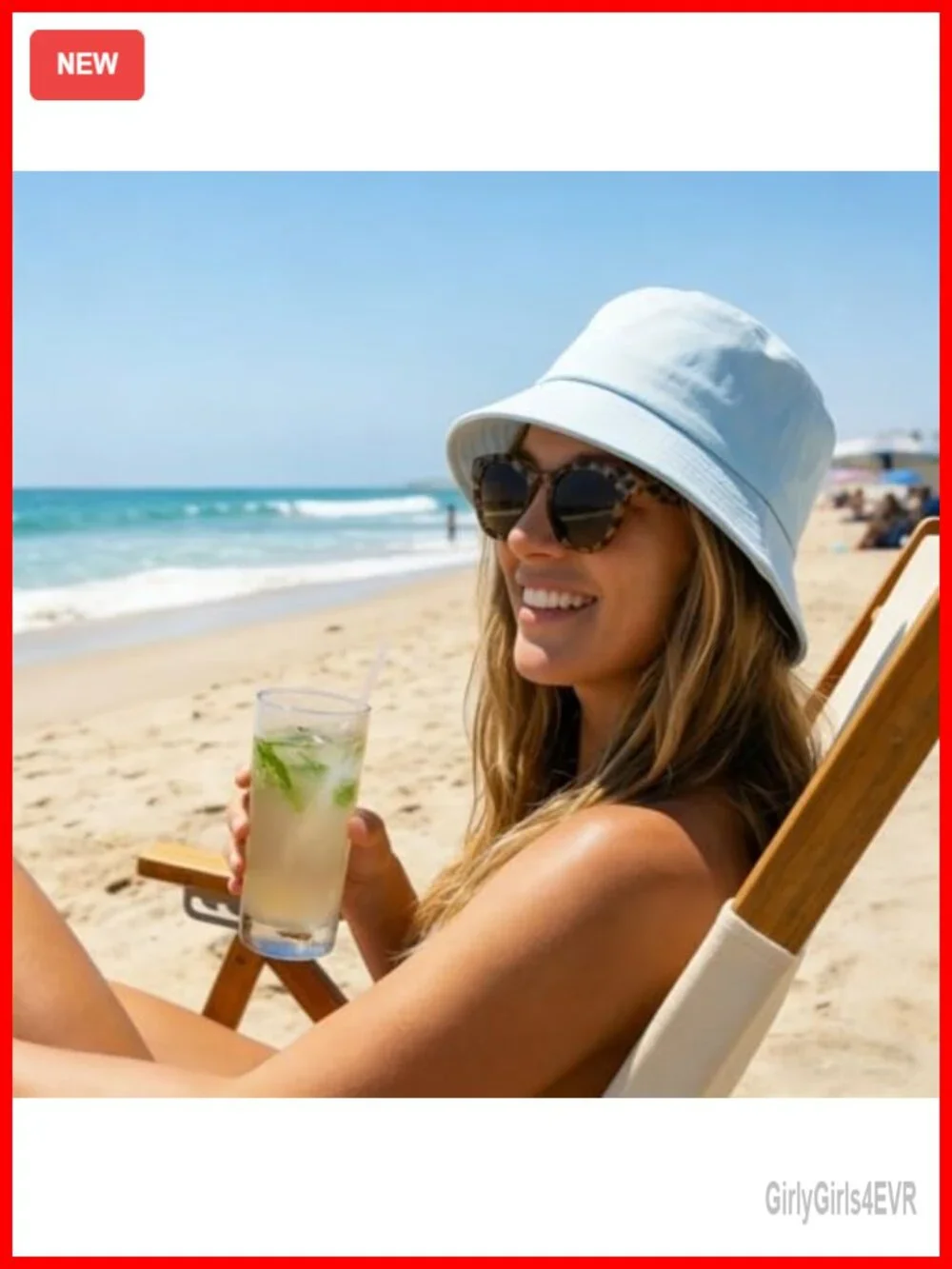 100% Cotton Bucket Hat, Packable Sun Protection Beach Hat